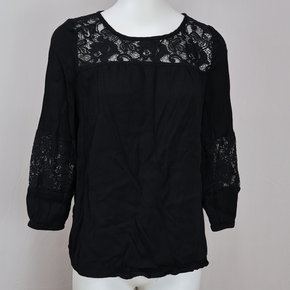 Joie Elegant Black Lace Blouse